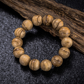 鱼员外天然马尼涝沉香老料手串手链佛珠单圈男女款 16mm14颗一根料