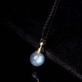 天然水晶拉长石圆珠款 香水精油朱砂胎毛空瓶男女吊坠项坠 香薰可装