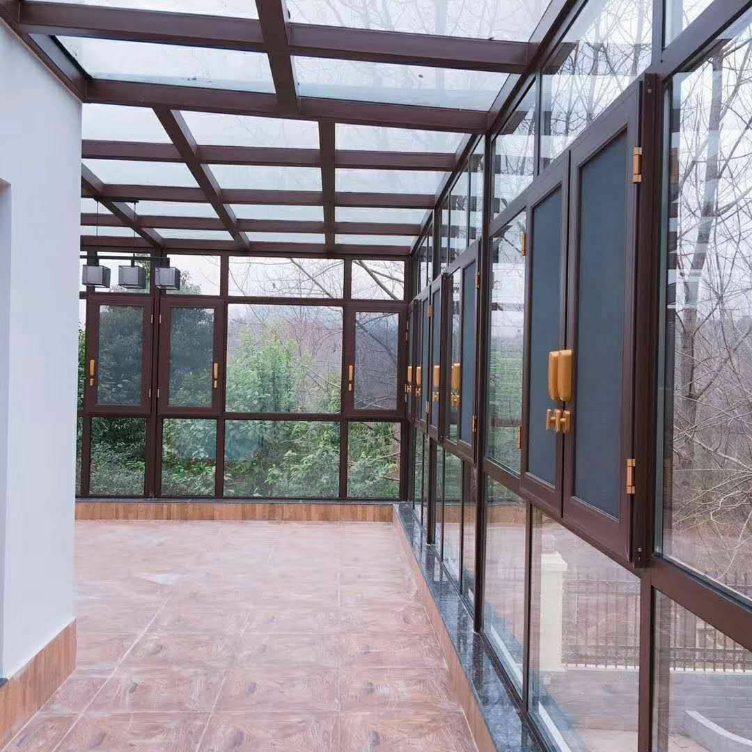 西安玻璃房断桥铝合金门窗隔音窗户封阳台定制延安花园天井阳光房