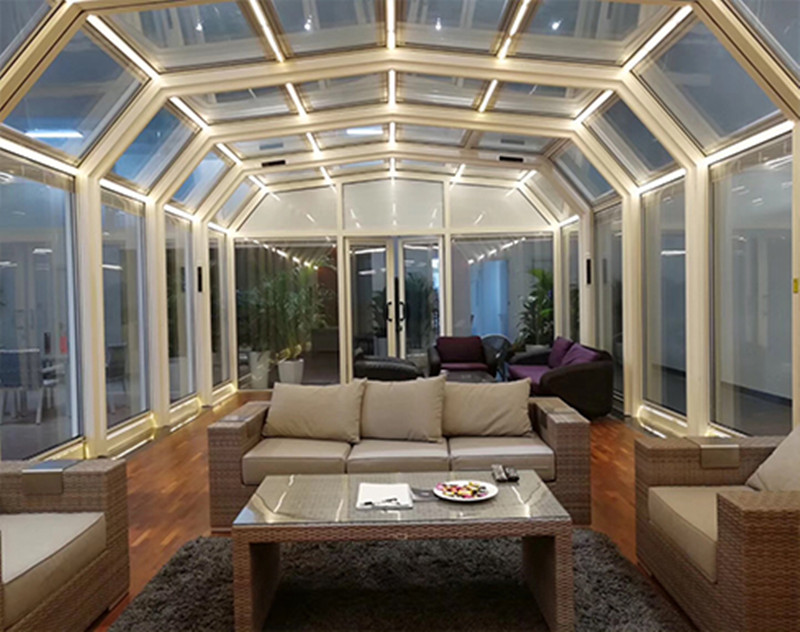 别墅移动阳光房定制断桥铝门窗