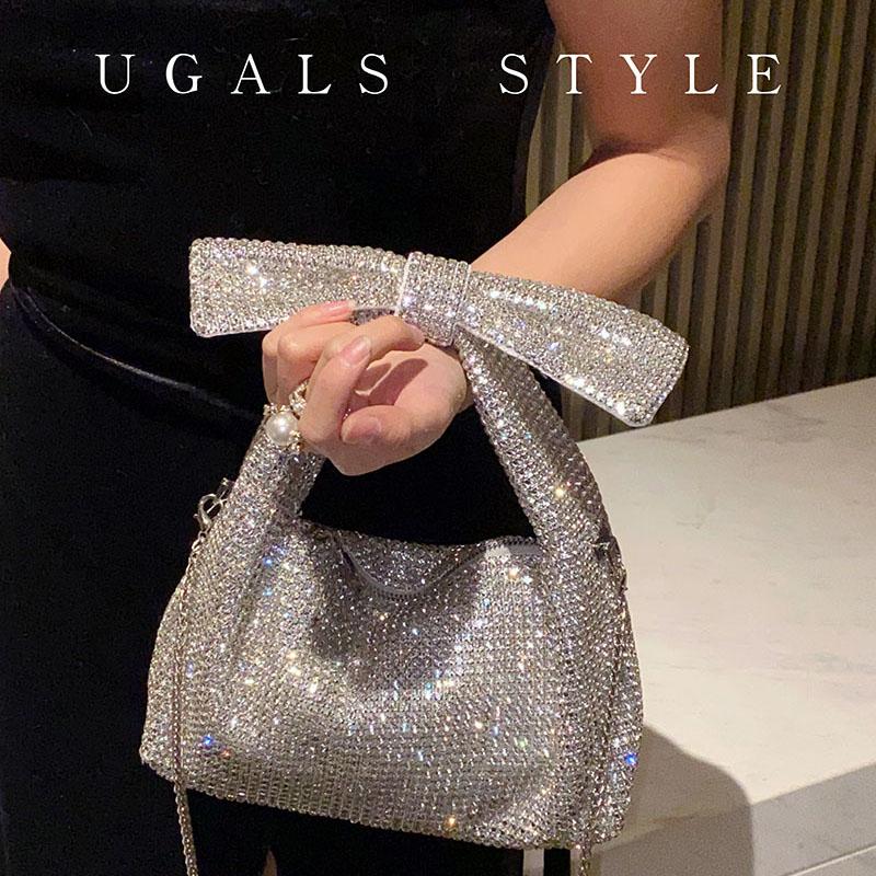 水钻闪亮不灵宴会名媛单肩百搭包