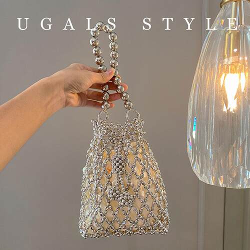 UGALS复古金属闪亮珍珠包