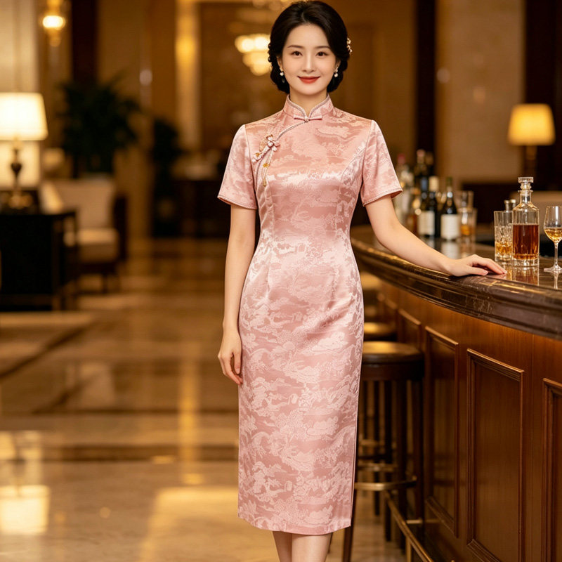 喜婆婆喜妈妈婚宴装中式旗袍