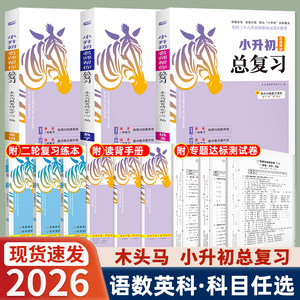 2026木头马小升初总复习语文数学英语科学真题卷小学核心考点全归纳知识大全六年级毕业升学复习资料书名师帮你小升初必刷题人教版