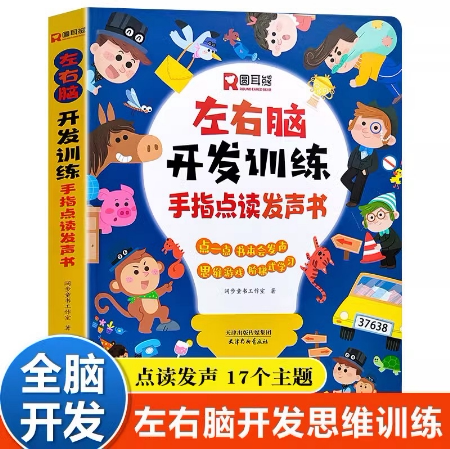 左右脑开发训练手指点读发声书 会说话的早教有声书 儿童0-2-3到6岁黄金期全脑智力大开发逻辑思维训练游戏书籍幼儿启蒙早教益智书