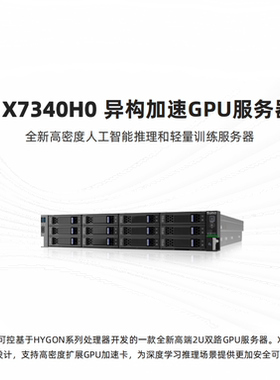 中科可控 sumaX7340H0 4U机架服务器  hygon7291CPU 三年 包邮