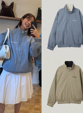 韩国在途 smoothmood 2026春季新款Derby 两面穿 格子夹克外套 女