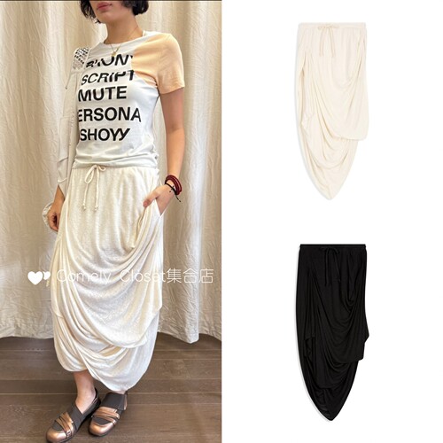 买手店 OPEN YY 设计师品牌 2026春夏新款 亚麻垂坠长裙半身裙女