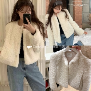 买手店 the barnnet 25秋冬新款 Nuvelle保暖羊羔毛短款外套 女