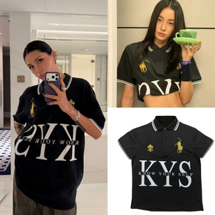 买手店 Praying 26新款 翻领刺绣上衣印花字母短袖Polo衫T恤女