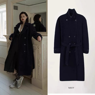 国内现货 overdue flair 新款ALPACA BELTED长款羊毛呢子大衣外套