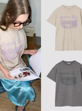 在途现货 overdue flair 26新款 NEW VINTAGE 复古宽松短袖T恤女