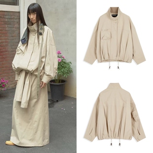 OPEN 风衣款 立领短外套廓形垂感工装 夹克 26早春新款 韩国代购