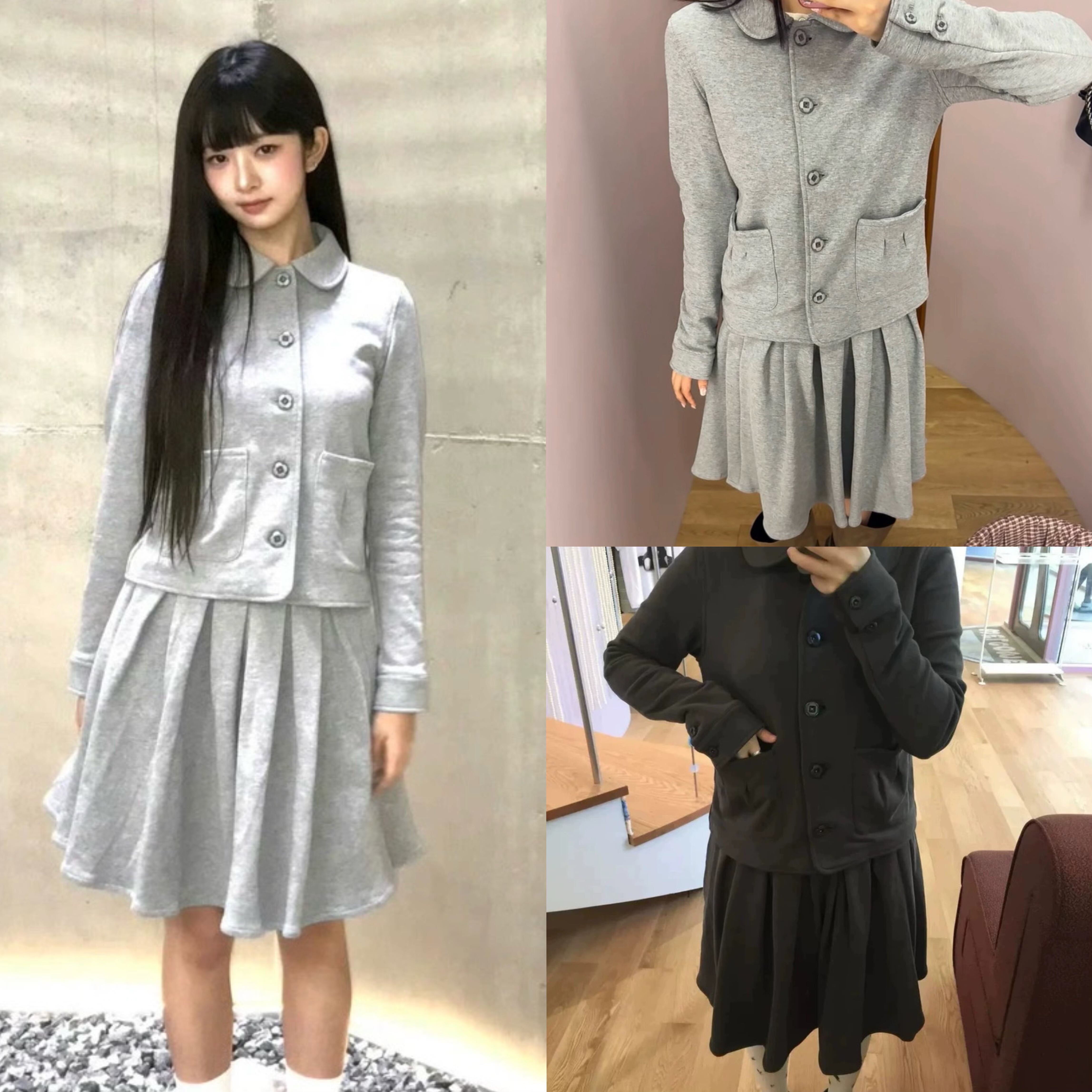 韩国现货 COYSEIO 26新款 娃娃领大口袋外套百褶半身裙短裤套装,女装/女士精品,短外套,淘宝优惠券,粉丝福利购,淘宝优惠卷