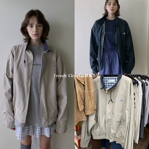 买手店 nocontent 全秀林同款 25秋冬新款 两面穿立领夹克外套女