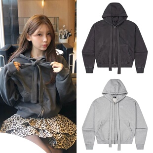 国内现货 vestirya 26春季新款 宽松休闲百搭连帽系带卫衣外套女