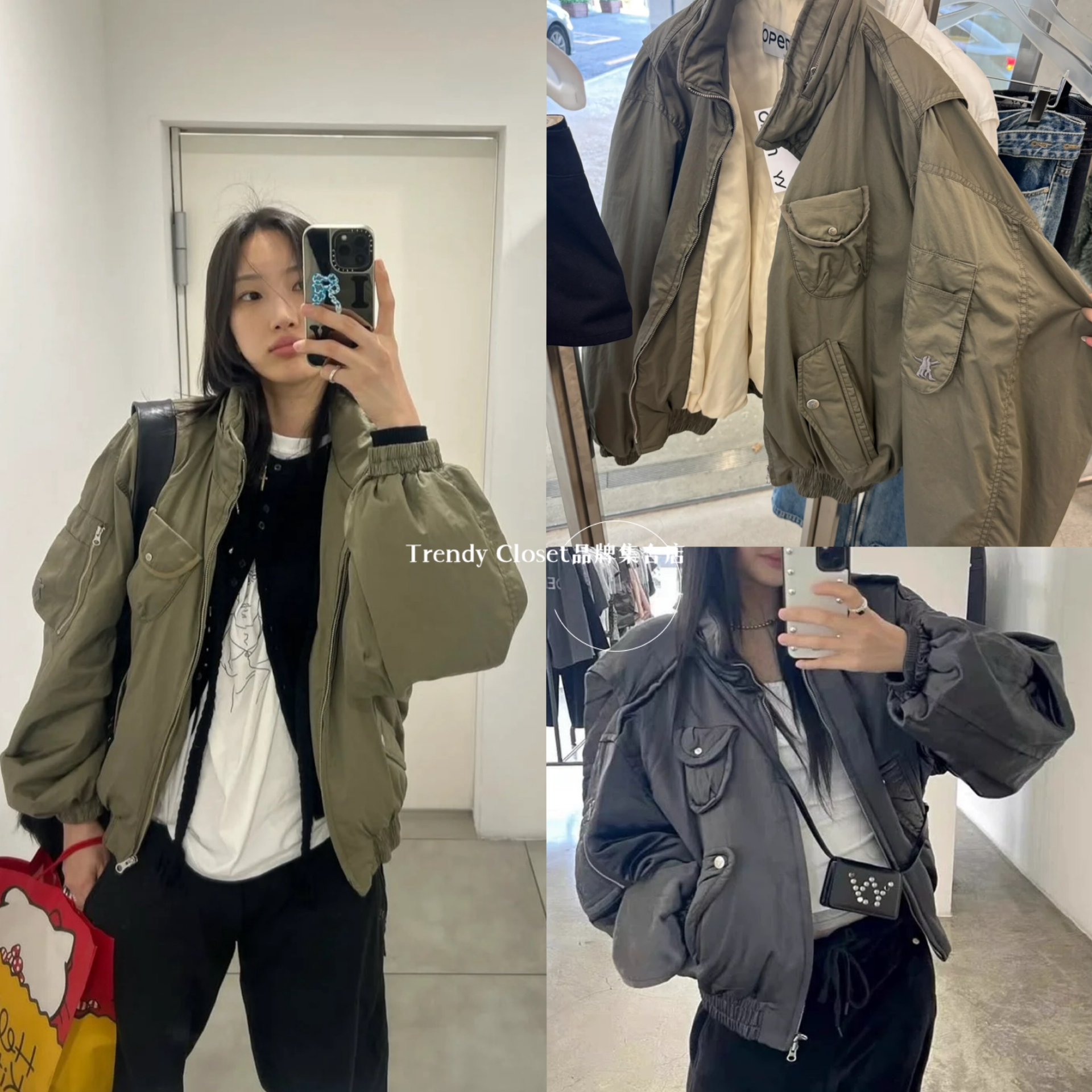 北京现货 OPEN YY 25新款COTTON CARGO 复古立领口袋棉服夹克外套