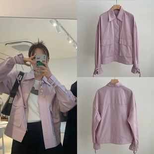 北京现货 ethos 25新款 复古机能风工装个性宽松翻领拉链夹克外套