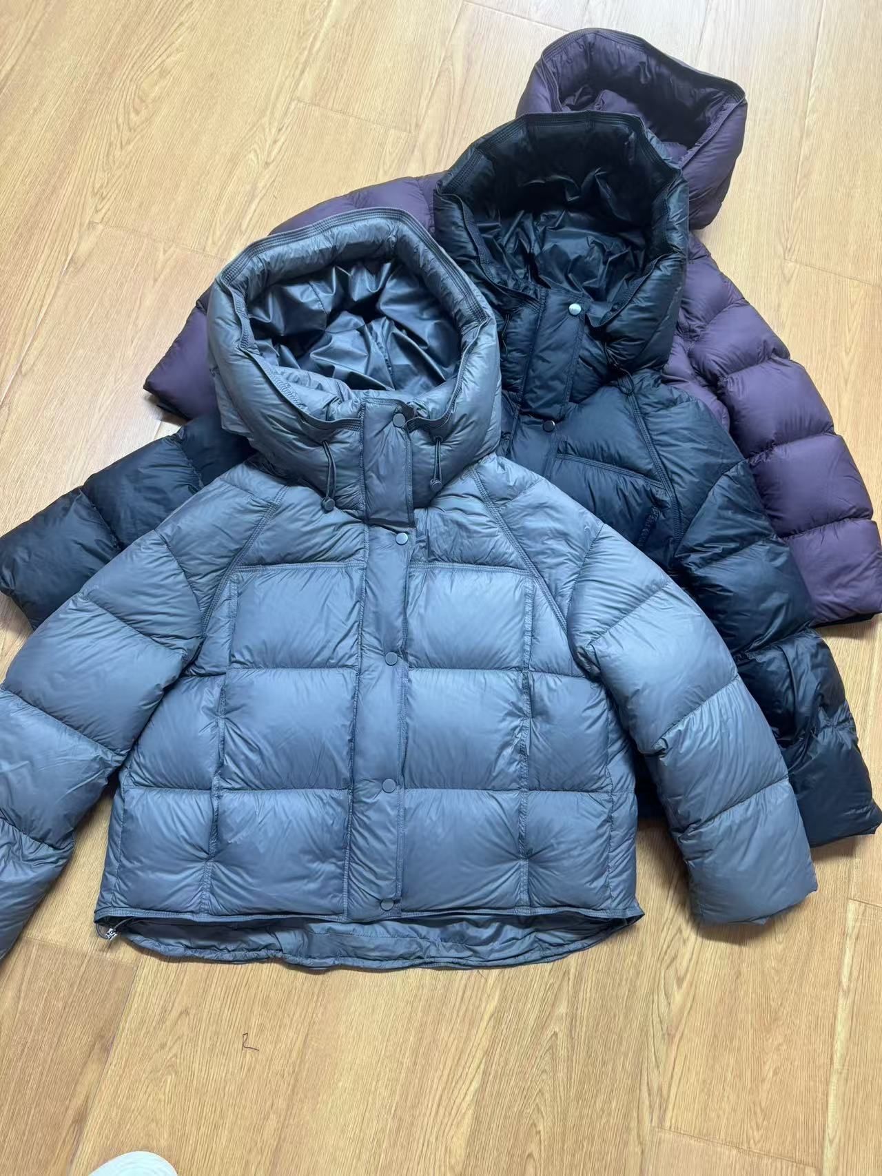 泡芙鹅绒羽绒服女短款冬连帽宽松面包服加厚白鸭绒保暖外套