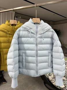 羽绒服女短款2025新款冬季加厚保暖白鸭绒外套时尚洋气面包服