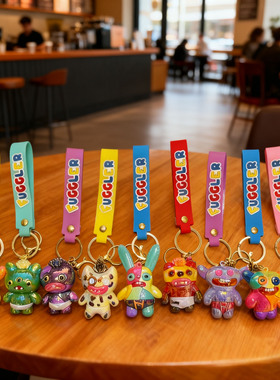 萌芽怪兽电镀款钥匙扣tugger搞怪牙齿怪物儿童书包挂件玩具礼物品