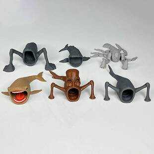 爆款深海迷航食海者家族模型大嘴吞海木棍人vs死神利维坦3d摆件