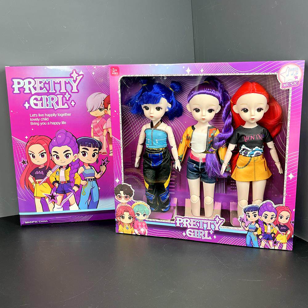 跨境kpop韩流恶魔猎人芭比洋娃娃关节可动猎魔女团声光玩偶手办