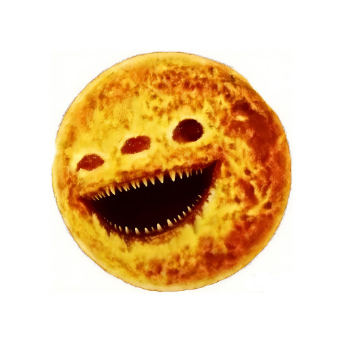 苏醒的三眼太阳金色手办the moon woke up月亮醒了动漫玩具3d模型