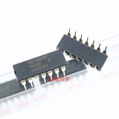 HEF4093BP 直插DIP14 全新原装进口 四2输入与非施密特触发器