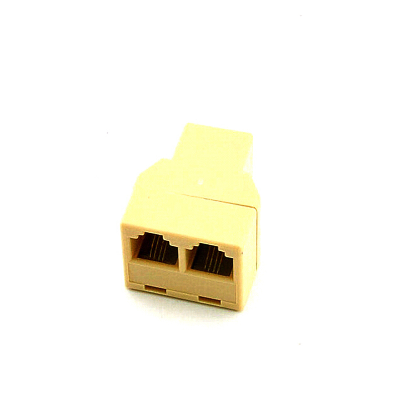 全元芯 RJ11三通头 6P4C 4芯 电话分线器 一分二 分线盒 直接拍买
