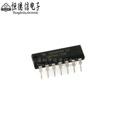 全新原装 直插 74HC132 SN74HC132N 逻辑电路 - 四与非门 DIP-14