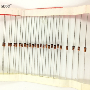 1N5254B 二极管 直插稳压管 0.5W 27V DO35封装 1/2W 玻璃封装