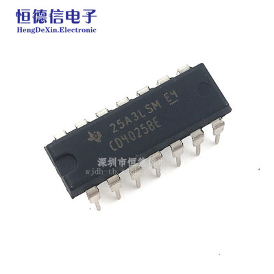 全新原装 直插 CD4025BE 芯片 三输入端或非门 DIP-14