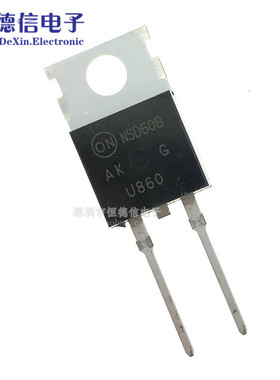超快恢复二极管 MUR860G U860 T0-220AC 8A/600V ON正品 2脚 直拍
