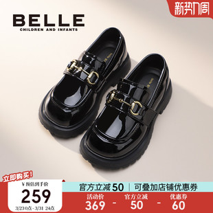 新款 儿童黑皮鞋 时尚 百丽童鞋 小女孩公主鞋 2026春季 单鞋 女童乐福鞋