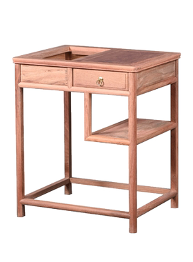 天纵缅甸花梨单抽隔层茶水柜