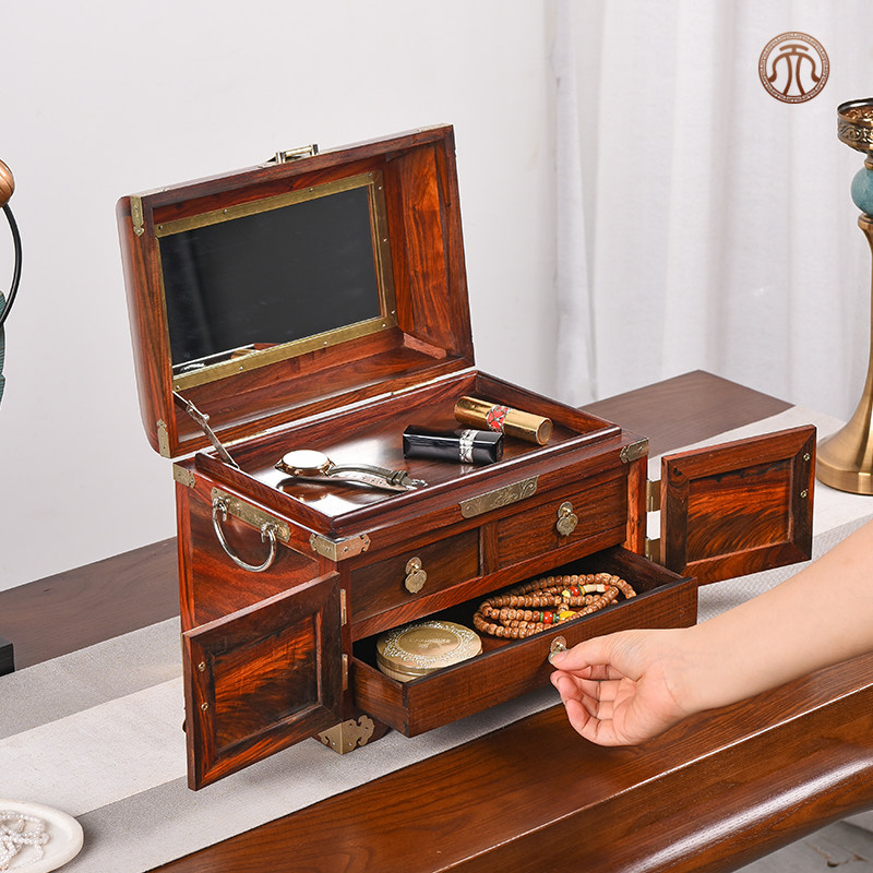 天纵大红酸枝嫦娥奔月首饰盒