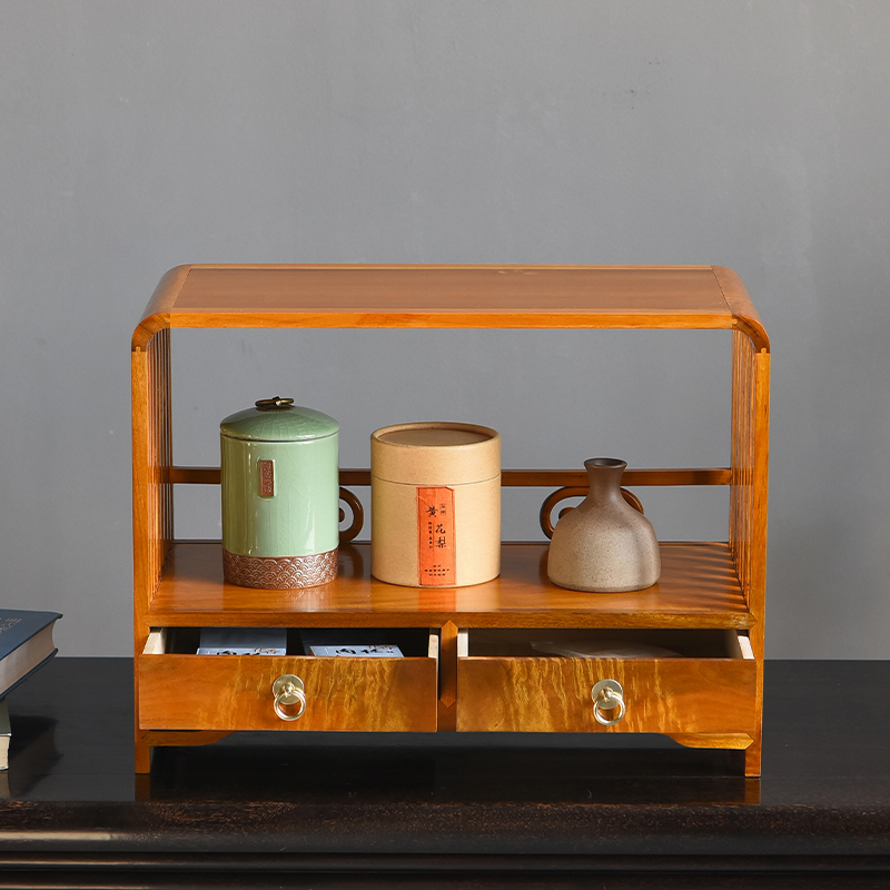 天纵小叶桢楠双抽盏茶柜