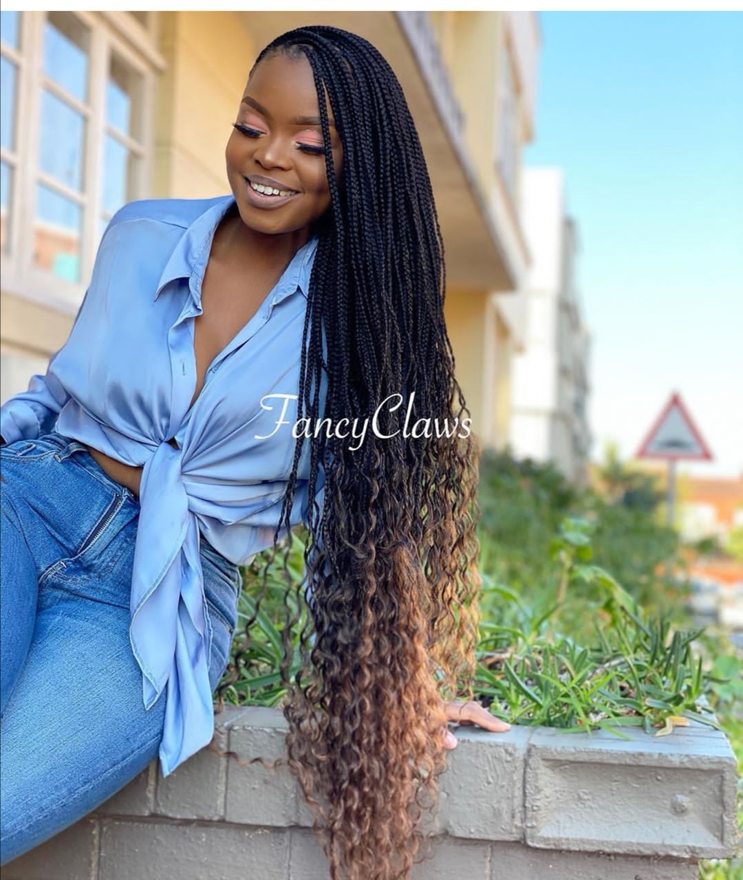 crochet hair 3x real super long box braids三股辫 24 inch