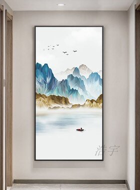 入户玄关走廊过道新中式风装饰画