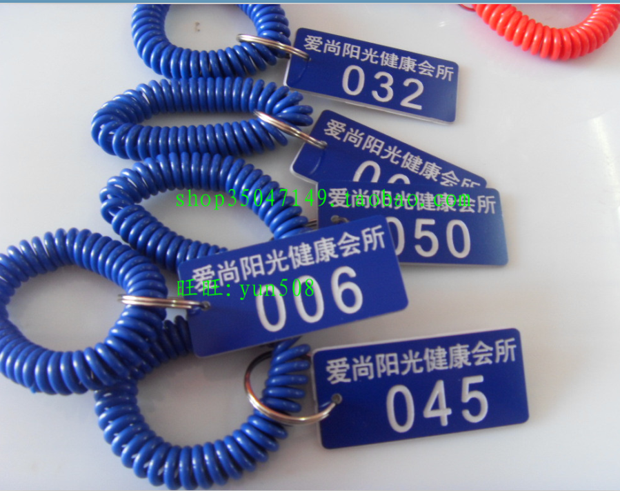 防水编号存取号码牌超市寄存牌存包牌数字手环游泳池手圈搓澡手牌