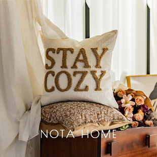 中古风抱枕套轻奢高级感抱枕法式奶油风靠枕新家软装客厅沙发靠垫