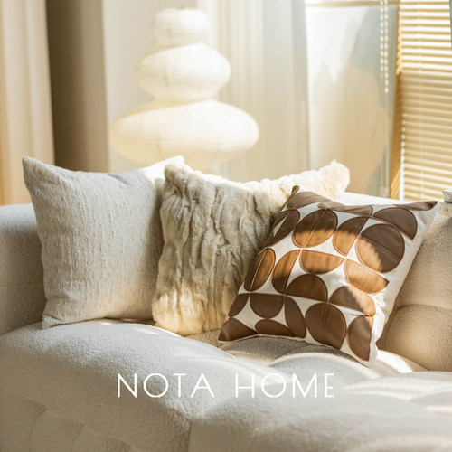 赖兔毛抱枕套中古风沙发靠枕