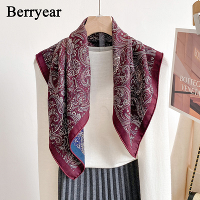 真丝羊毛围巾方巾丝巾老钱风领巾