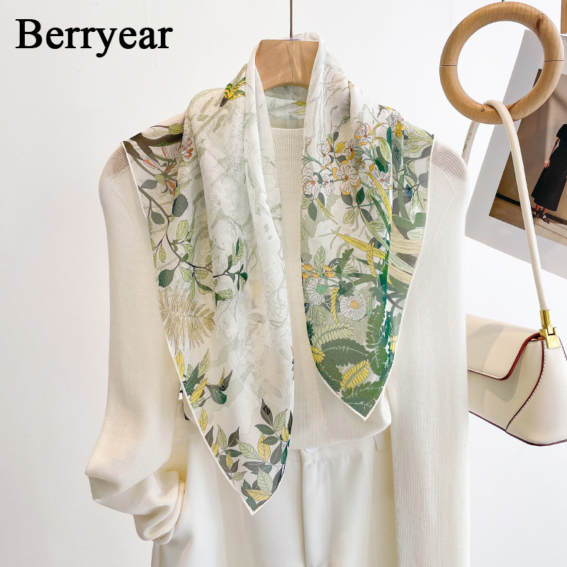 真丝小方巾丝巾高级感乔其纱围巾