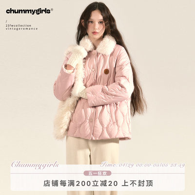 chummy葫芦绗线撞色轻羽绒服