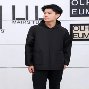 秋冬防水防污防尘成人男女罩衣连帽加绒加厚厨房长袖 围裙工作服