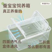 蚕宝宝大号爬宠喂养运输盒透气饲养箱品级pp材质硬度强 蚕菇凉