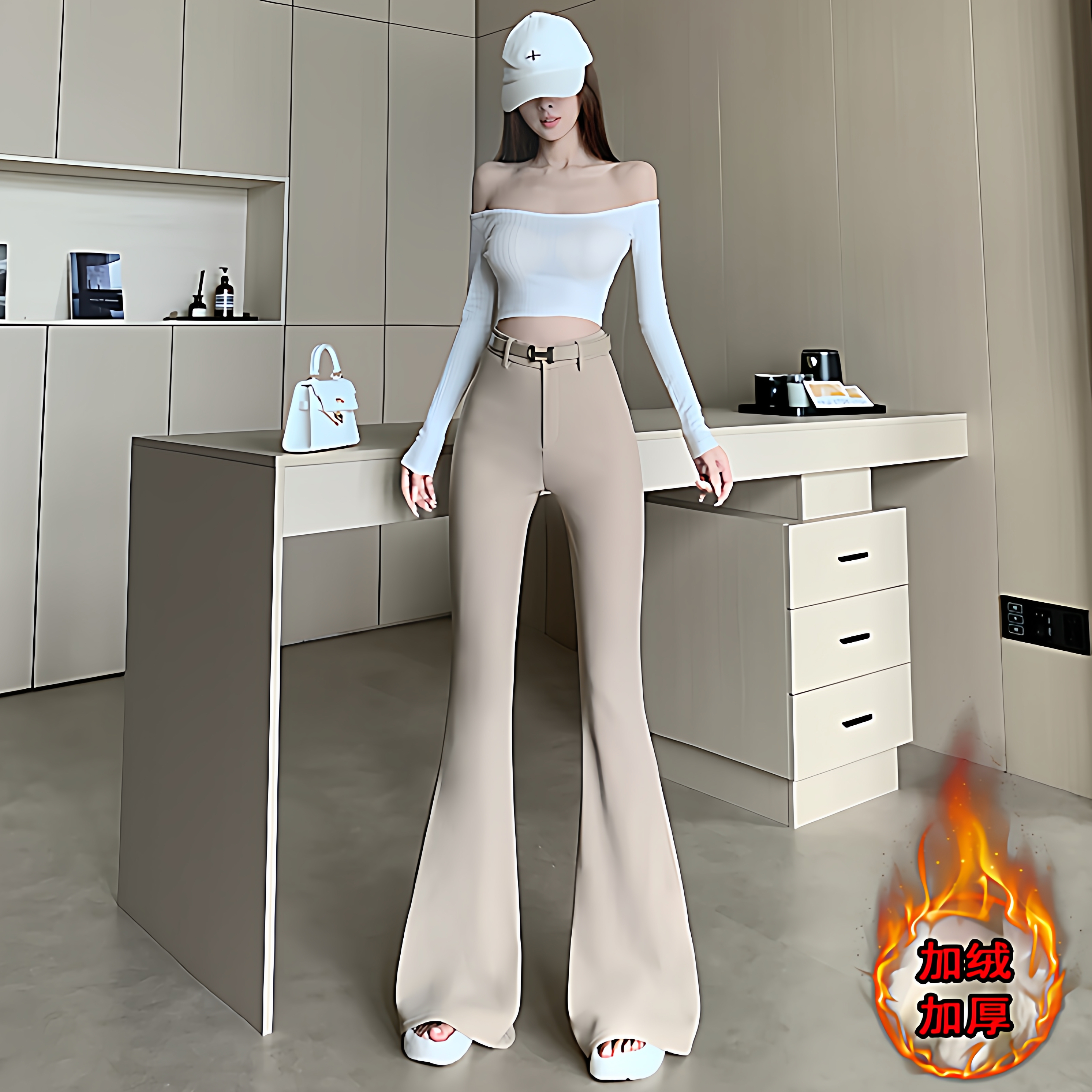 25高腰显瘦百搭加绒时尚中国气质