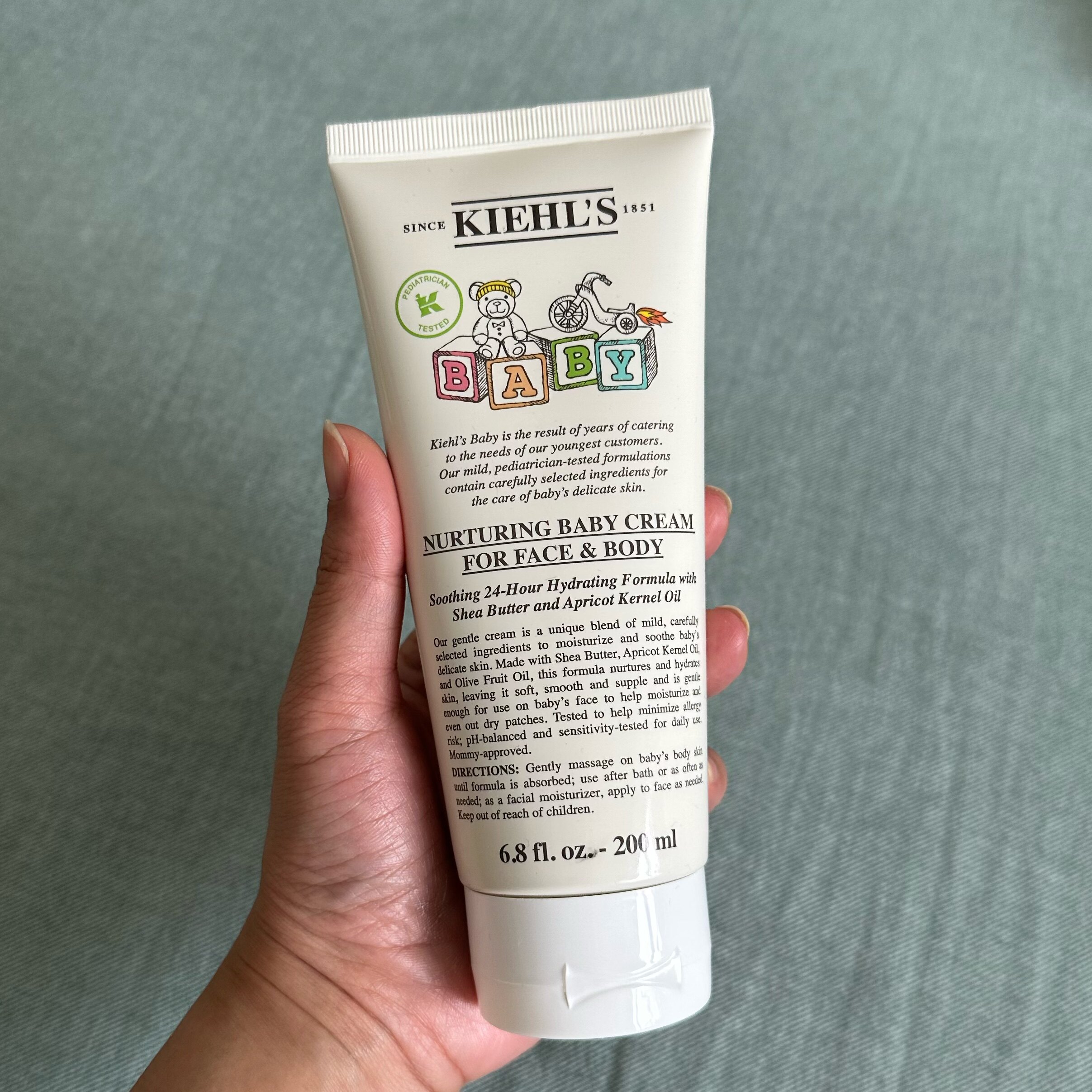 现货科颜氏婴儿宝宝儿童营养面霜身体乳200ml 超保湿滋润舒缓锁水